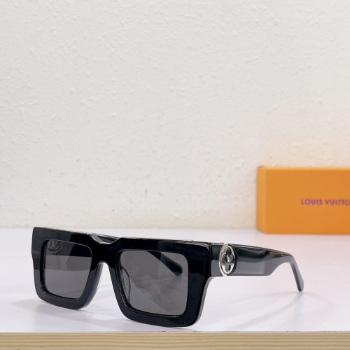 LV Louis Vuitton Model Z1447E clamshell large square sunglasses