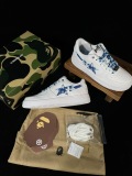 BAPE/A/Bathing Ape Bape STA Classic Unisex Low-Top Fashion Sneakers Shoes
