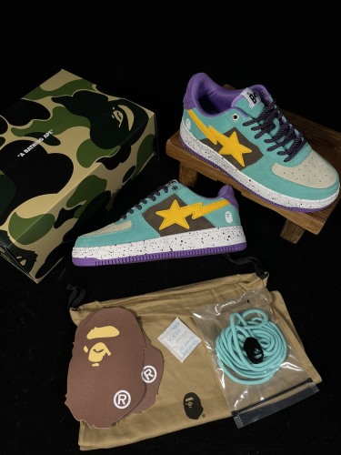 BAPE/A/Bathing Ape Bape STA Classic Unisex Low-Top Fashion Sneakers Shoes