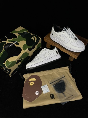 BAPE/A/Bathing Ape Bape STA Classic Unisex Low-Top Fashion Sneakers Shoes