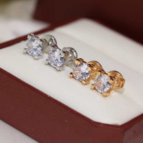 Cartier Fashion Classic Ring Single Diamond Horn Stud Earrings