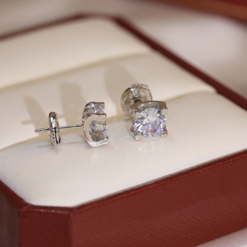Cartier Fashion Classic Ring Single Diamond Horn Stud Earrings
