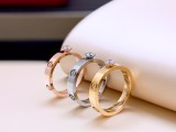 Cartier LOVE Diamond 18k Fashion Ring Size 6789