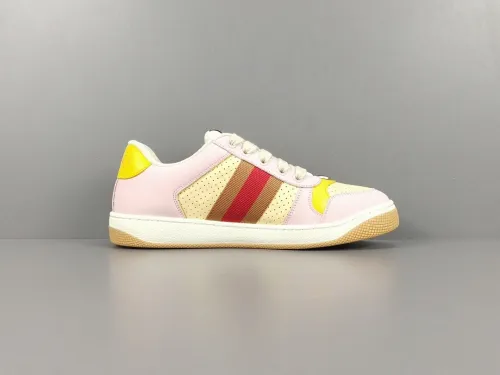 GUCCl Lovelight Leather Sneaker GG Shoes Fashion Lace Up Casual Sneakers