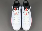 Air Jordan 6  Retro lnfrared White Non-Slip Retro Basketball Shoes