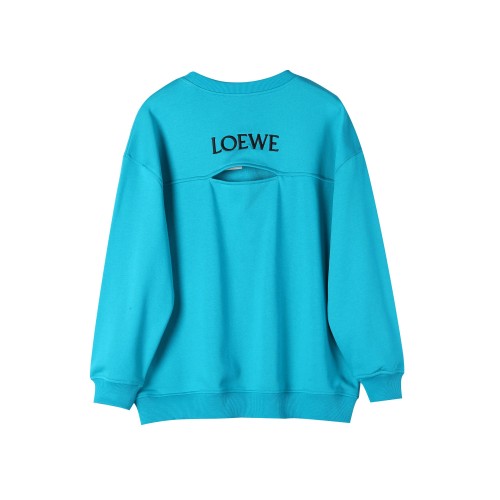 Loewe New Cotton Casual Lettering Logo Neck Pullover Sweatshirt
