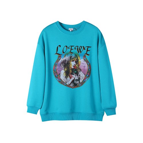 Loewe New Cotton Casual Lettering Logo Neck Pullover Sweatshirt