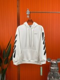 OFF WHITE Unisex Classic Pullover Hooded Casual Print Sweatshirt