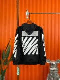 OFF WHITE Unisex Classic Pullover Hooded Casual Print Sweatshirt
