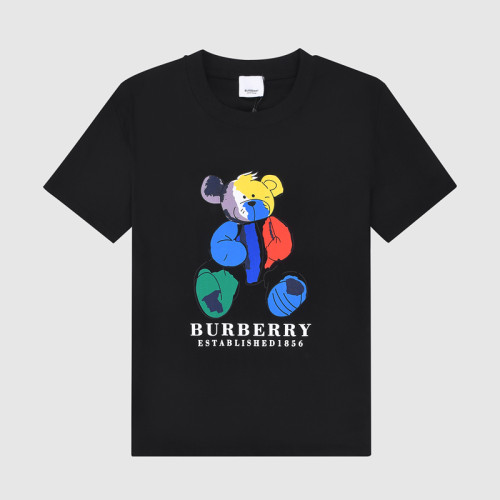 Burberry New Cotton Unisex Seven Colors Bear Logo Short Sleeve Round Neck T-shirt
