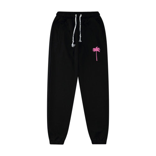Palm Angels New Cotton Black Sports Casual Pants