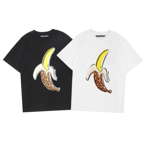 Palm Angels Bananas Logo Short Sleeve Casual Creative Cotton T-Shirt