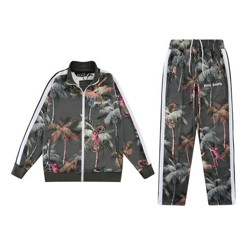Palm Angels Jacket +Pants New Unisex Classic Forest Prints Tracksuit Sports Suit