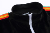Palm Angels New Unisex Classic Jacket +Pants Plush Tracksuit Sports Suit