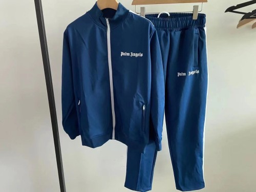 Palm Angels New Unisex Classic Jacket +Pants Tracksuit Sports Suit