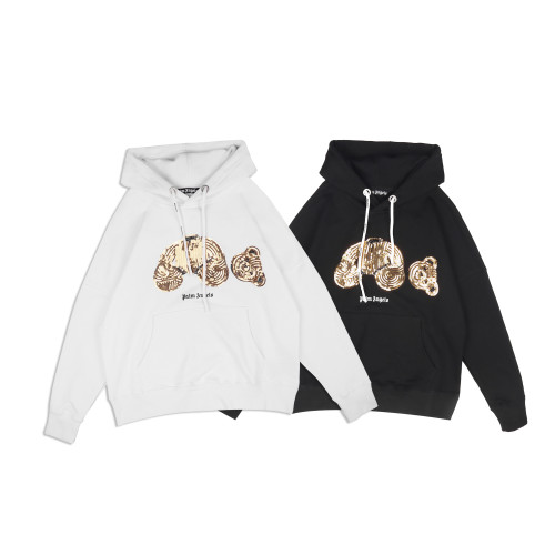 Palm Angels Decapitated Bear Sequins Cotton Men Women Casual Hoodie Sweatshirts