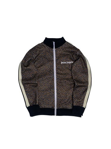 Palm Angels Jacket +Pants New Unisex Classic Leopard Print tracksuit Sports Suit