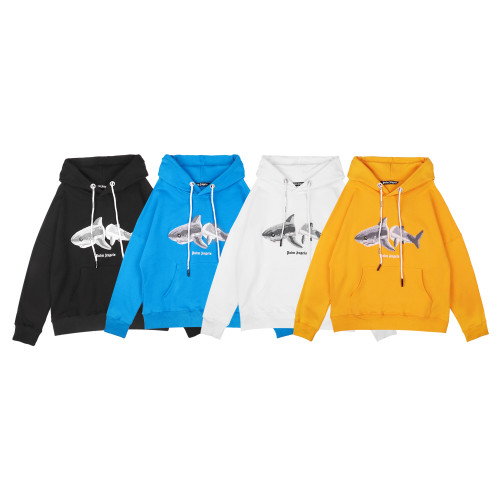 Palm Angels New Sharks Print Long Sleeve Men Women Embroidered Hoodie Sweatshirt