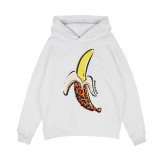 Palm Angels New Men Women Bananas Logo Fleece Hoodie Sports Casual Cotton Sweatshirt