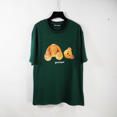 Palm Angels Severed Bear Letter Print Short Sleeve Crew Neck Casual Cotton T-Shirt
