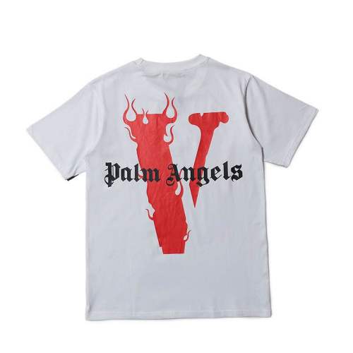 Palm Angels Cotton T-shirt Fashion Letter Printing Casual Short Sleeve T-shirt