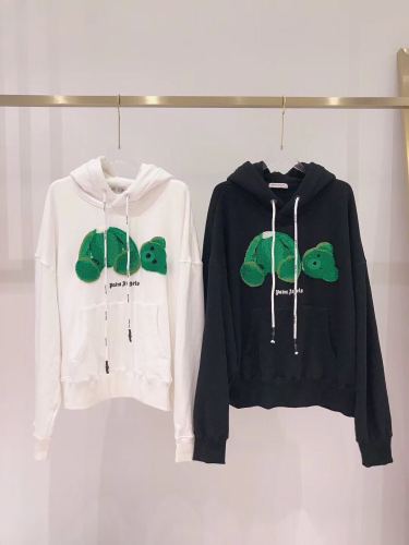 Palm Angels New Embroidered Bear Fluffing Cotton Hoodie Sweatshirt