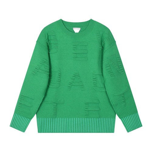 Bottege Veneta New Knitted Jacquard Pattern 100% Wool Sweater Round Neck Sweatshirt