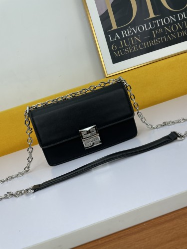 Givenchy Classical Leahter Bag Messenger Bag Black Size:20.5*12.5*4.5