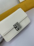 Givenchy Classical Leahter Bag Messenger Bag White Size:20.5*12.5*4.5