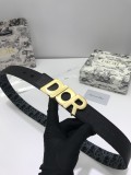 Dior Classic Double Sided Letters Buckle Belt 