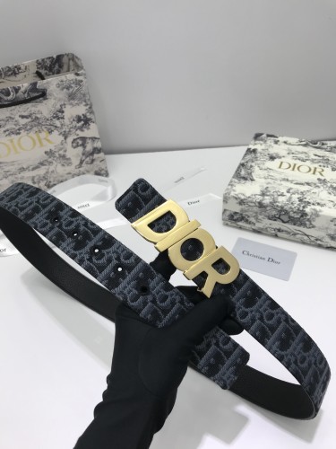 Dior Classic Double Sided Letters Buckle Belt 