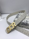 Dior Classic Double Sided Letters Buckle Belt