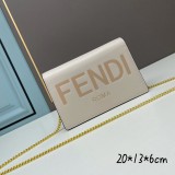 Fendi Cowhide Letters Logo Bag Mini clamshell Bag Size: 20*6*13 cm