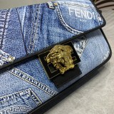Fendi x Versace Cowboy baguette Bag Fashion Axillary Package Szie: 26*5*15 CM