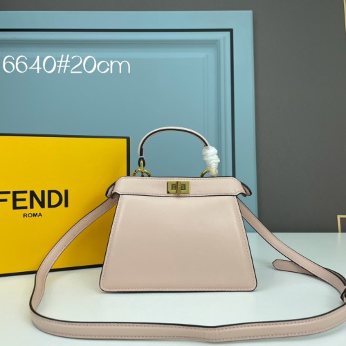 Fendi Peekaboo Leather Bag Size: 20*15.5*11CM