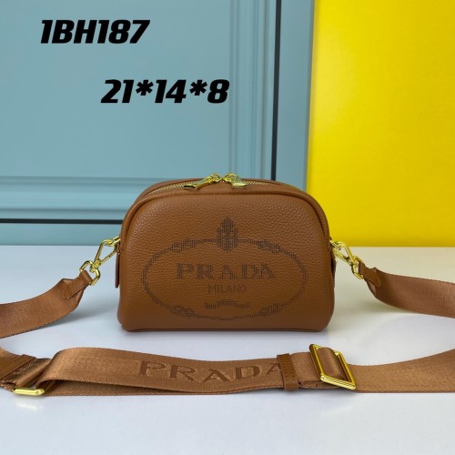 Prada New Brique 1BH187 Flap Shoulder Crossbody Bag Sizes ：21x14x8CM