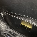 Prada New Embroidery Shiny Leather Tote Bag Size:17X19X6cm