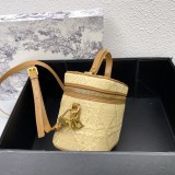 Dior New Wicker Book 6018 Tote Woven Bag Handbag Size:18.5x13.5 x10.5cm