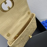 Dior New Wicker Book 6012 Tote Woven Bag Handbag Size: 25.5*15.5cm