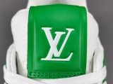 Louis Vuitton Trainer Unisex Grainy Cowhide Low Board Shoes Fashion Sneakers Shoes