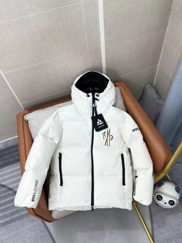 𝗠𝗼𝗻𝗰𝗹𝗲𝗿 Unisex Fashion Down Jacket Alphabet Skiwear White Coats
