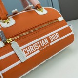 DIOR New Fashion 9109 Star Print Sports Orange Handbag Sizes: 25x13x16.5cm