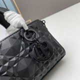 Dior Classical New Leahter Women Black Bag Sizes :21x12x7CM