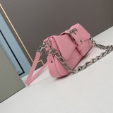 Balenciaga New Fashion 2289 Cowhide Chain Pink Handbag Sizes:29X13X4.8cm
