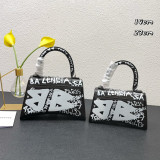 Balenciaga New Fashion Graffiti Hourglass Handbag Bag