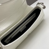 Balenciaga New Fashion 2289 Cowhide Chain White Handbag Sizes:29X13X4.8cm