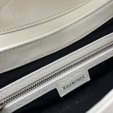 Balenciaga New Fashion 2289 Cowhide Chain White Handbag Sizes:29X13X4.8cm