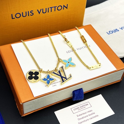 Louis Vuitton Classic New Fashion Flowers Print Luxury Simple Necklace
