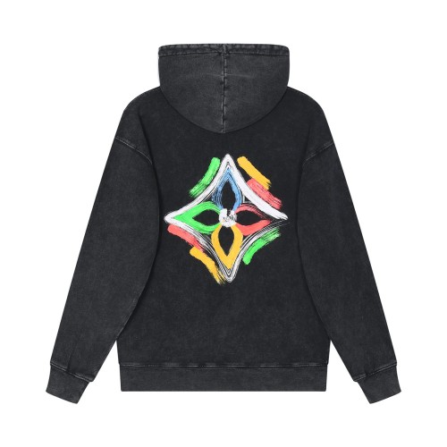 Louis Vuitton Vintage Classic Colorful Logo Graffiti Hoodies Cotton Logo Pullover Sweatshirt