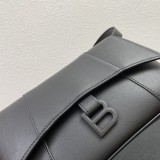 Balenciaga New Cowhide Chain Half Moon Hourglass Black Bag Handbag Sizes:25.5x6x16cm